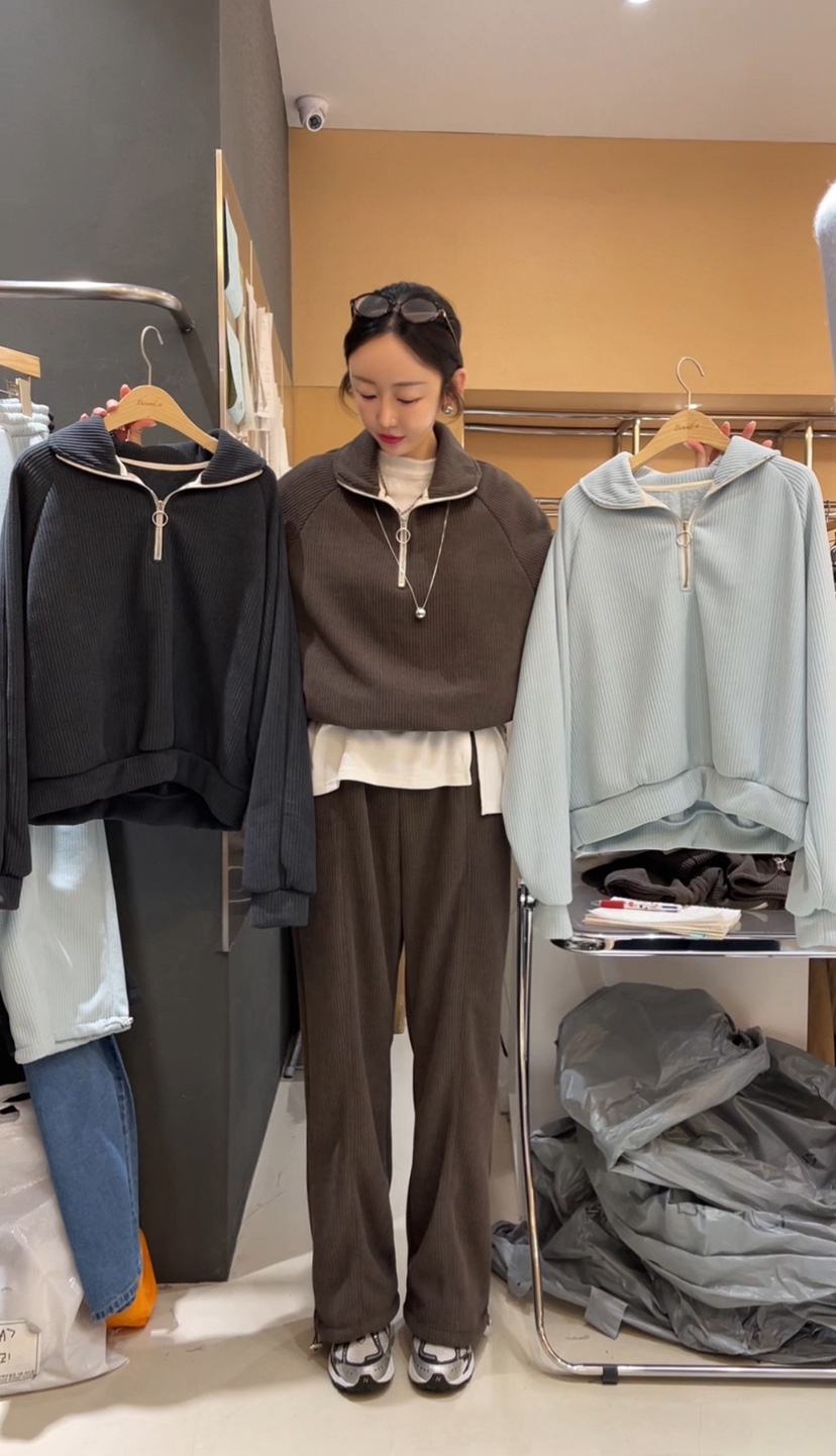 BOUND.A韓國直郵㊣女裝新品時尚職業真品休閑套裝加絨套裝BOUND.A套裝