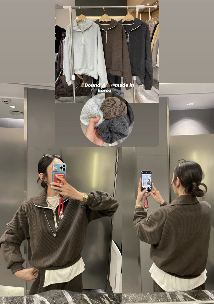 BOUND.A韓國直郵㊣女裝新品時尚職業真品休閑套裝加絨套裝BOUND.A套裝