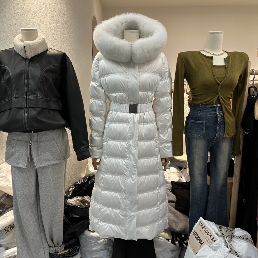 MAGNOLIA36-L東大門㊣代購女裝新品推薦長款羽絨服狐貍填充MAGNOLIA36-L長款羽絨服圖色1