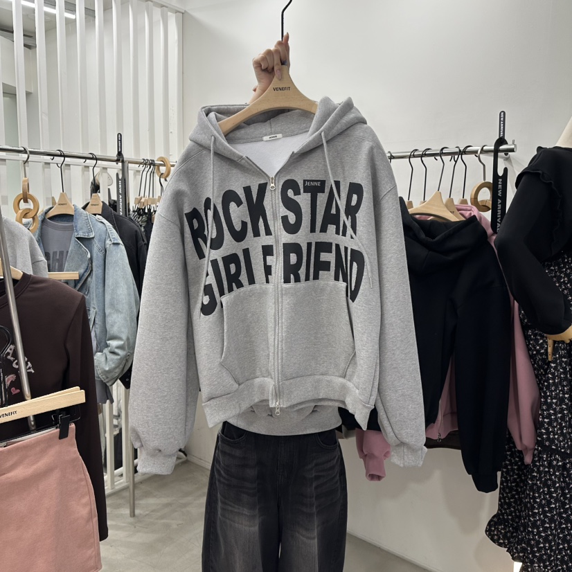 VENEFIT韓國代購㊣女裝新款職業人氣真品推薦休閑25秋冬夾克拉鏈VENEFIT/JENNIE夾克圖色2