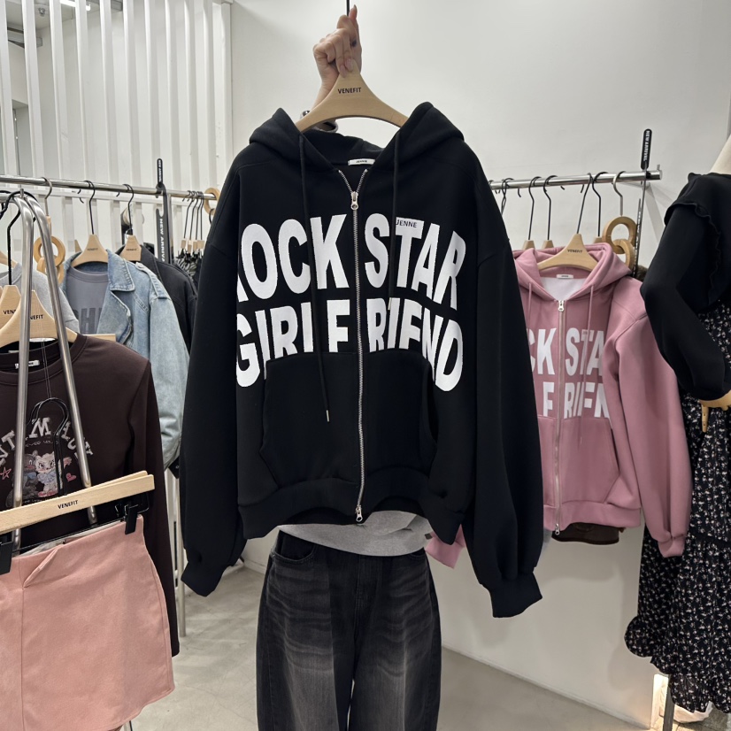 VENEFIT韓國代購㊣女裝新款職業人氣真品推薦休閑25秋冬夾克拉鏈VENEFIT/JENNIE夾克圖色3