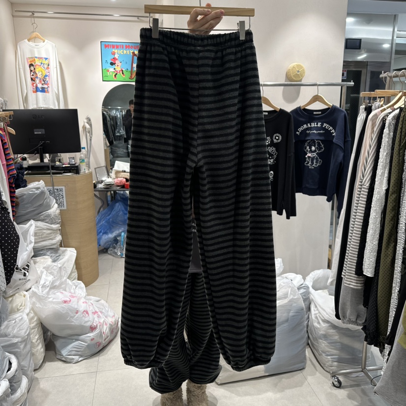 J.BALLOON韓國代購㊣女士新品熱賣推薦時尚職業休閑褲抓絨J.BALLOON休閑褲