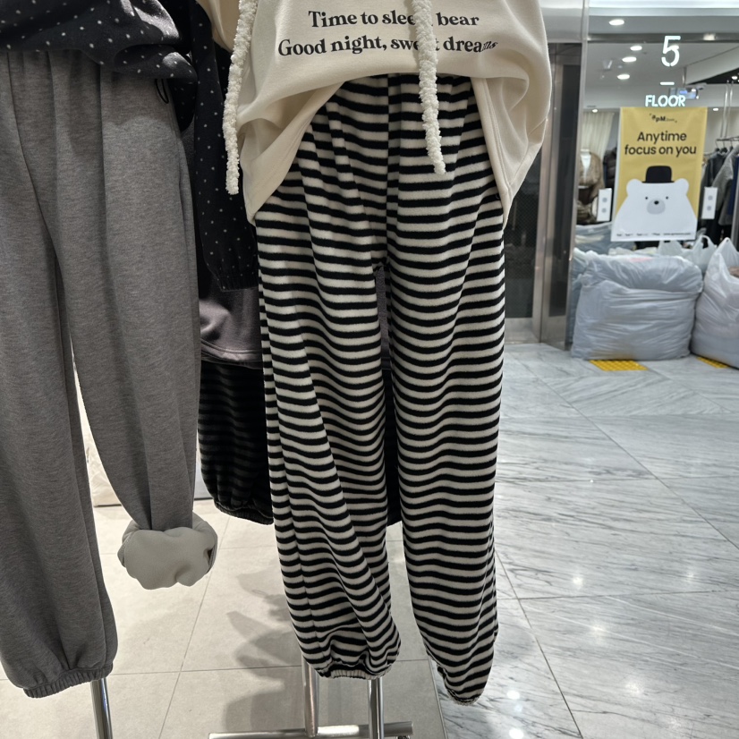 J.BALLOON韓國代購㊣女士新品熱賣推薦時尚職業休閑褲抓絨J.BALLOON休閑褲圖色1