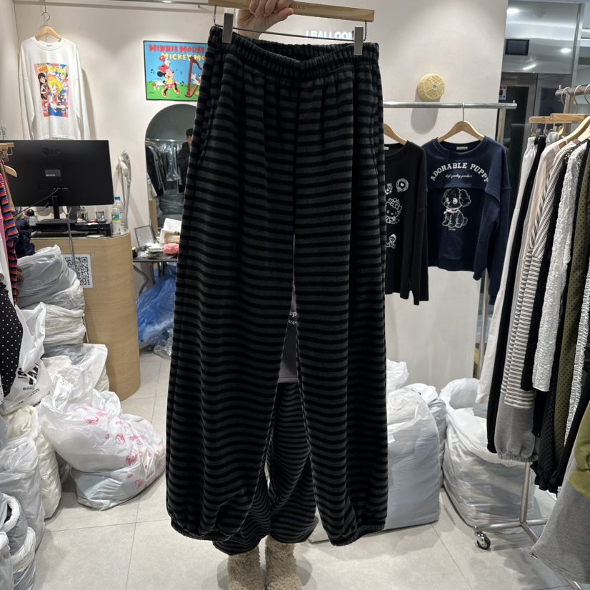 J.BALLOON韓國代購㊣女士新品熱賣推薦時尚職業休閑褲抓絨J.BALLOON休閑褲圖色2