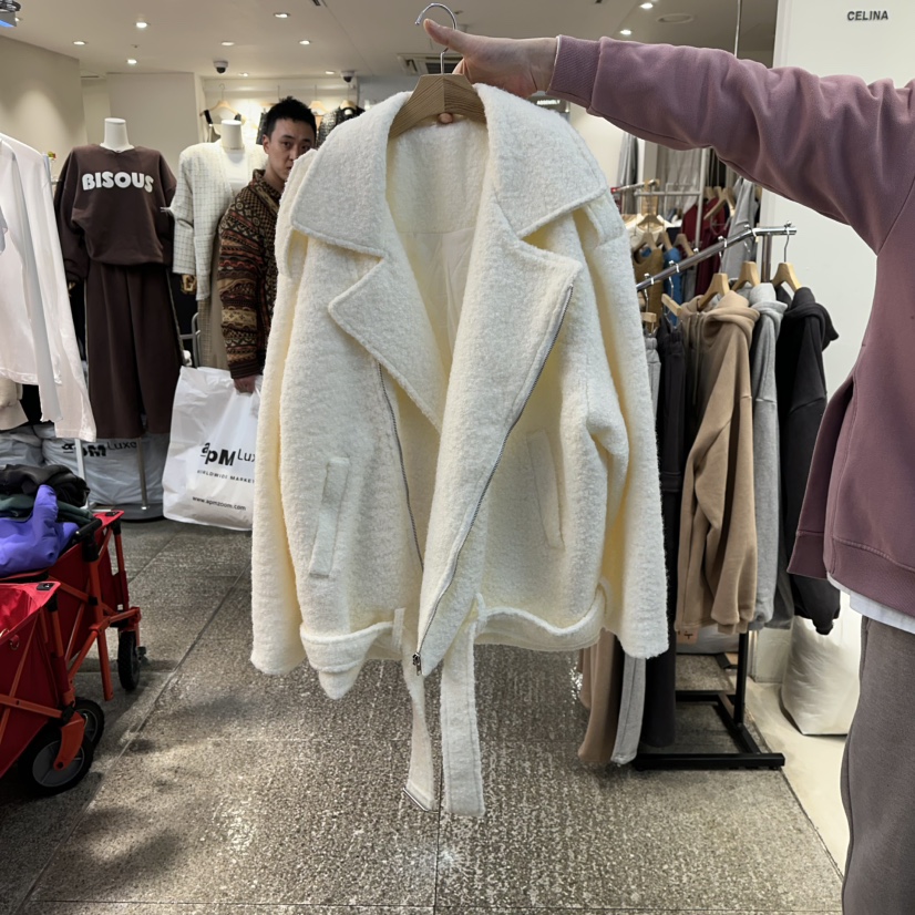 CELINA東大門㊣直郵女士新品熱賣時尚25秋冬人氣休閑短款大衣CELI_NA短款大衣圖色1