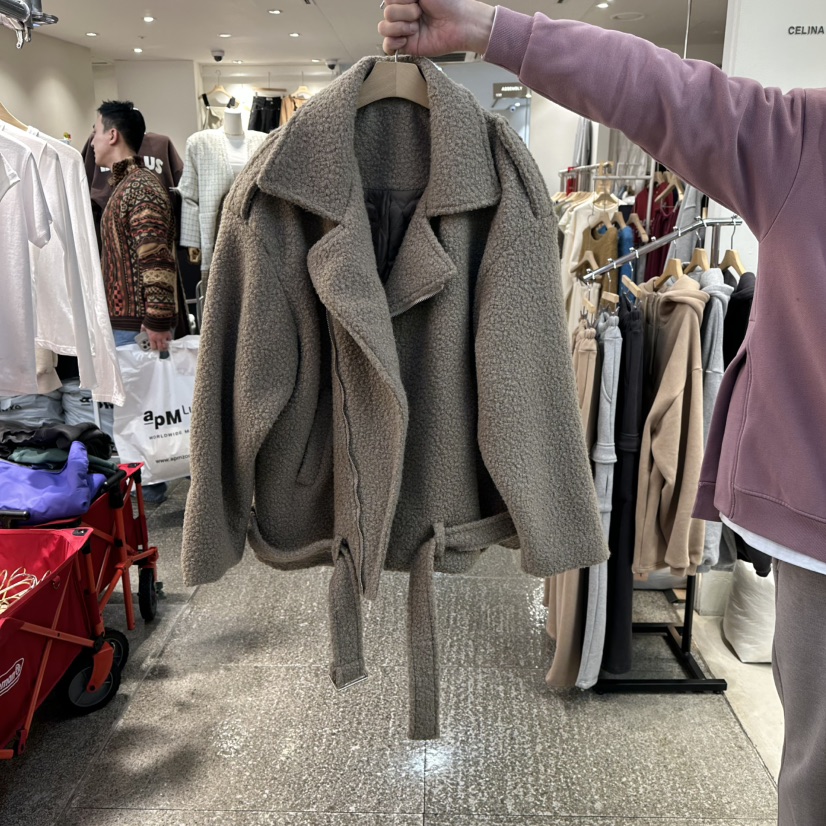 CELINA東大門㊣直郵女士新品熱賣時尚25秋冬人氣休閑短款大衣CELI_NA短款大衣圖色2