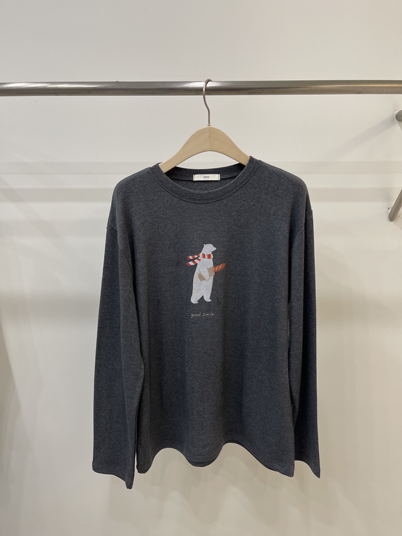 FIFTY東大門㊣直郵女裝新款25秋冬真品時尚人氣熱賣長袖T恤FIFTY長袖T恤圖色2