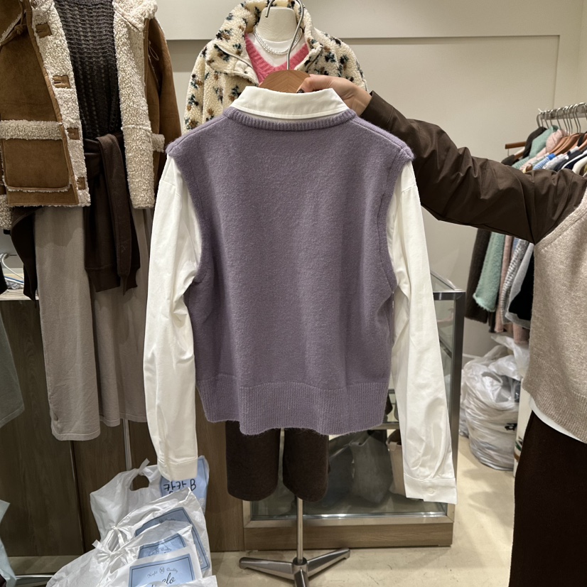 MELO東大門㊣代購女裝新款休閑時尚人氣熱賣襯衫蕾絲衫假兩件MELO襯衫/蕾絲衫