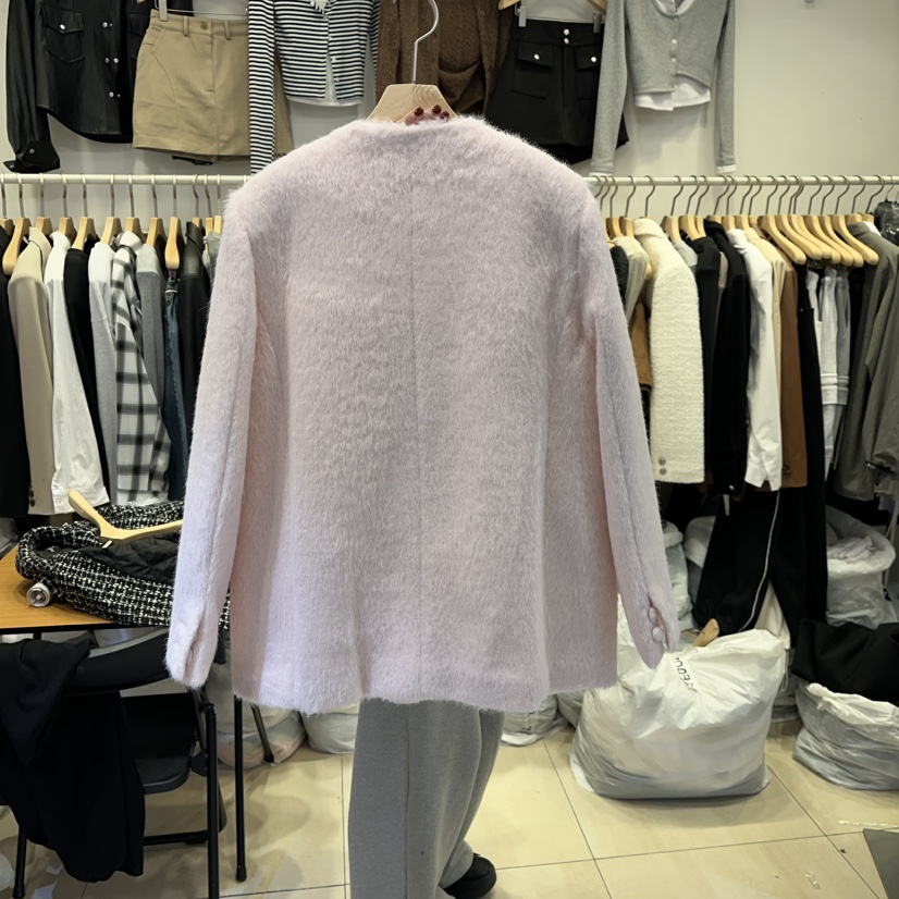 Q C東大門㊣實拍女裝新品25秋冬熱賣職業推薦人氣短款大衣Republlc of qc短款大衣