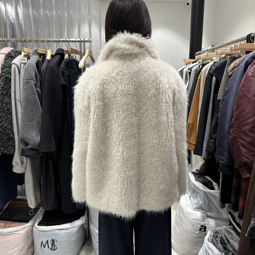 GREEK東大門㊣代購女裝新款推薦25秋冬熱賣中長款大衣毛皮皮革GREEK中長款大衣