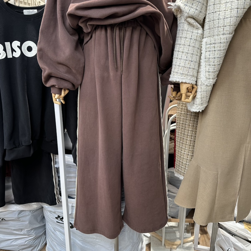 DELLING韓國直郵㊣女士新品時尚職業真品推薦人氣休閑褲加絨DELLING休閑褲圖色2