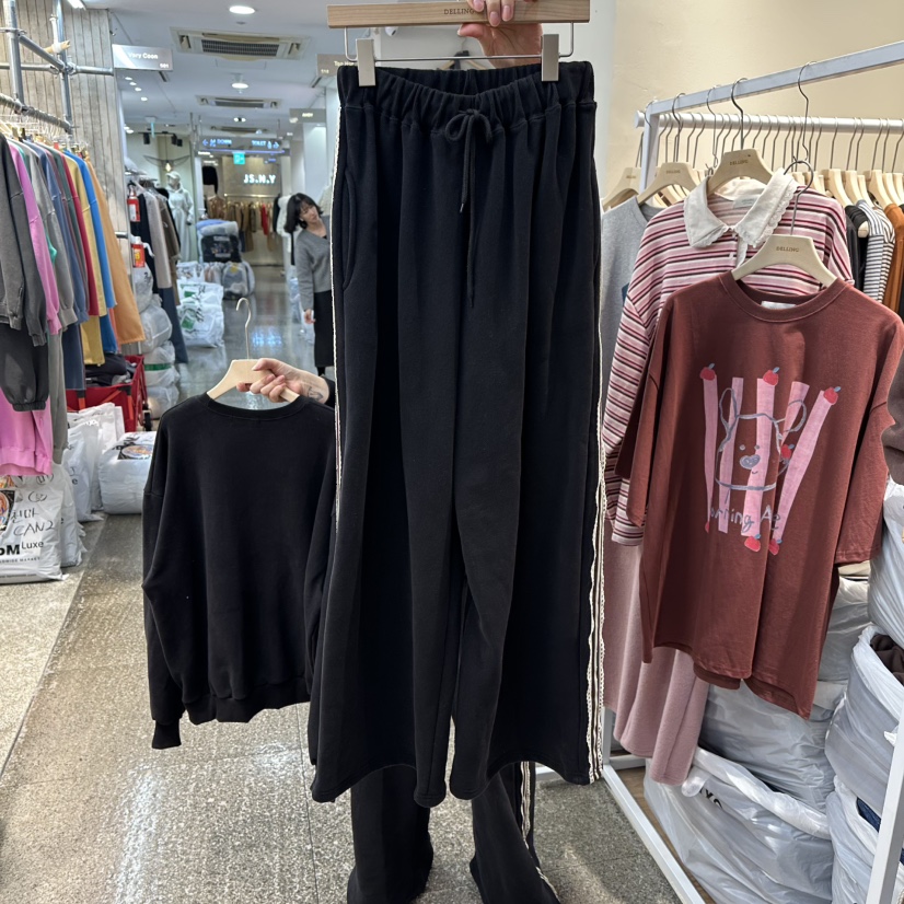 DELLING韓國直郵㊣女士新品時尚職業真品推薦人氣休閑褲加絨DELLING休閑褲圖色3