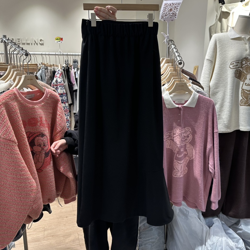 DELLING東大門㊣代購女裝新品職業25秋冬熱賣人氣休閑真品長裙DELLING長裙