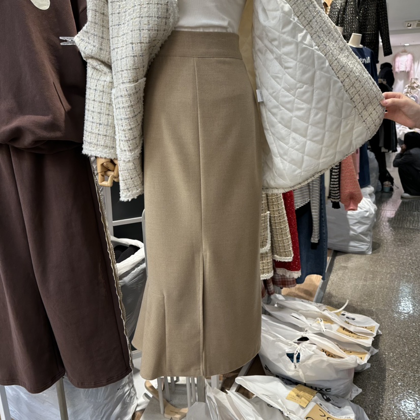 DELLING東大門㊣代購女裝新品職業25秋冬熱賣人氣休閑真品長裙DELLING長裙圖色1