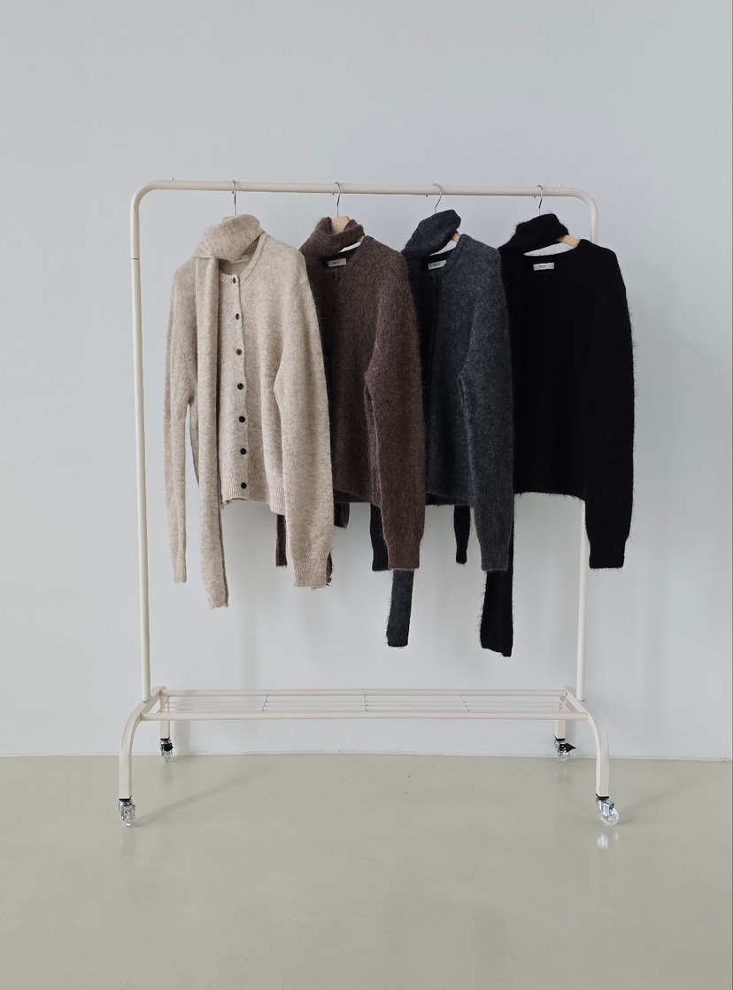 J SHOP東大門㊣代購女士新品25秋冬職業推薦針織衫含圍巾開衫J_SHOP針織衫