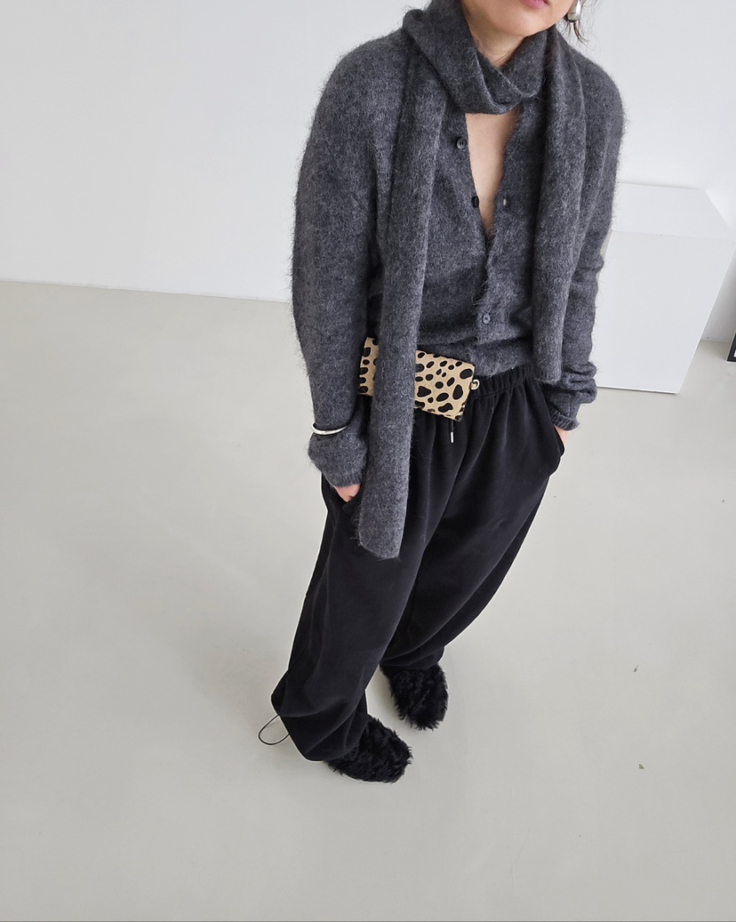 J SHOP東大門㊣代購女士新品25秋冬職業推薦針織衫含圍巾開衫J_SHOP針織衫