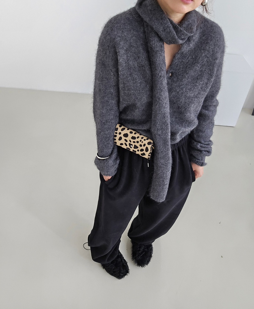 J SHOP東大門㊣代購女士新品25秋冬職業推薦針織衫含圍巾開衫J_SHOP針織衫