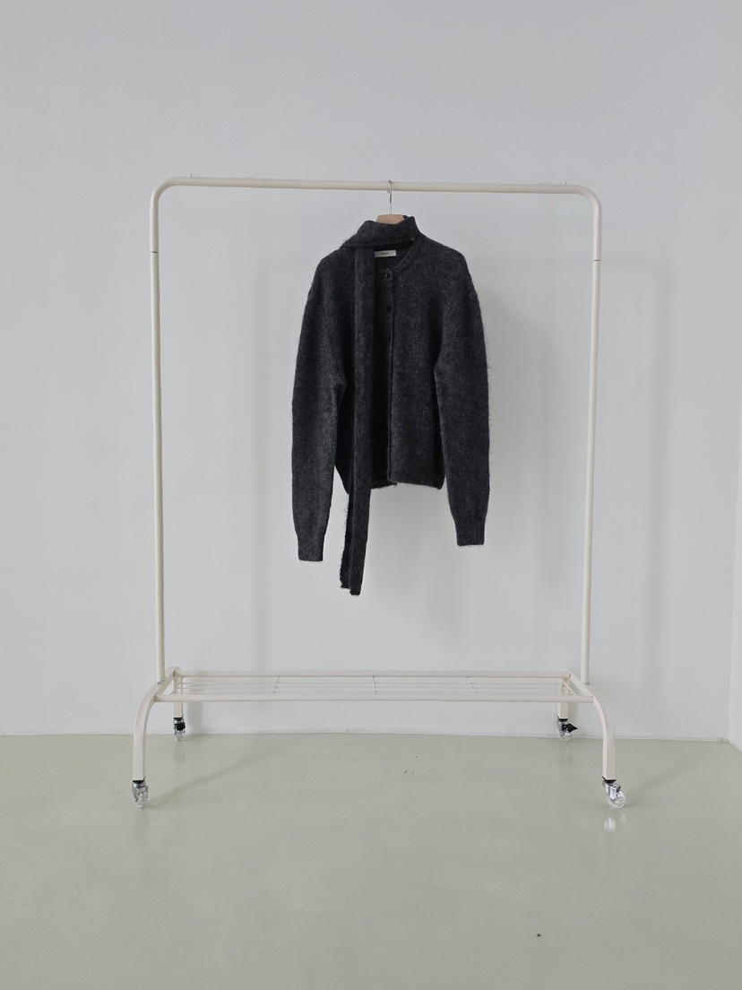 J SHOP東大門㊣代購女士新品25秋冬職業推薦針織衫含圍巾開衫J_SHOP針織衫圖色3墨色