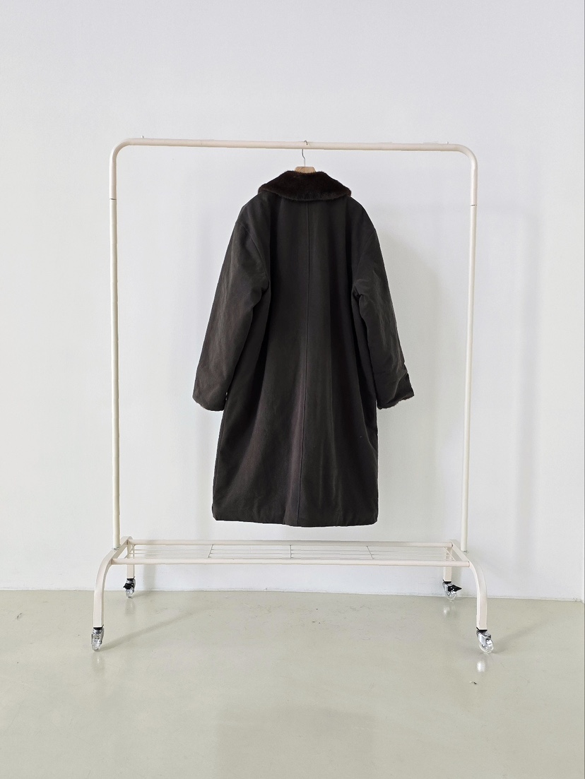 J SHOP東大門㊣直郵女士新款時尚推薦職業25秋冬中長款大衣貂皮J_SHOP中長款大衣