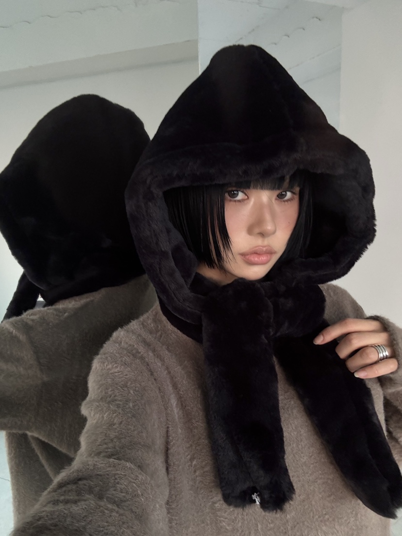 NUEUN韓國代購㊣女士新品真品人氣熱賣休閑職業時尚帽子貂皮NUEUN/SEEOT帽子