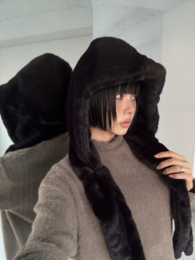 NUEUN韓國代購㊣女士新品真品人氣熱賣休閑職業時尚帽子貂皮NUEUN/SEEOT帽子