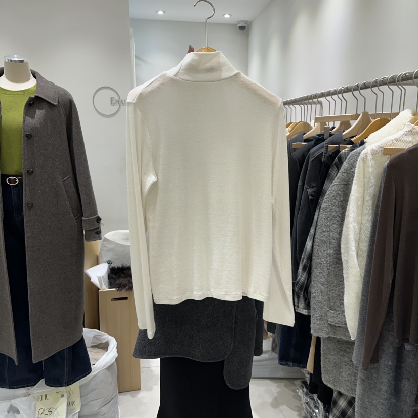 EN.U韓國直郵㊣女裝新品人氣時尚職業休閑推薦25秋冬長袖T恤EN.U長袖T恤