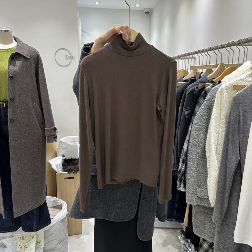 EN.U韓國直郵㊣女裝新品人氣時尚職業休閑推薦25秋冬長袖T恤EN.U長袖T恤圖色3