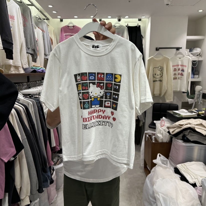 EVE東大門㊣實拍女裝新品25秋冬人氣休閑熱賣真品推薦時尚T恤EVET恤圖色1