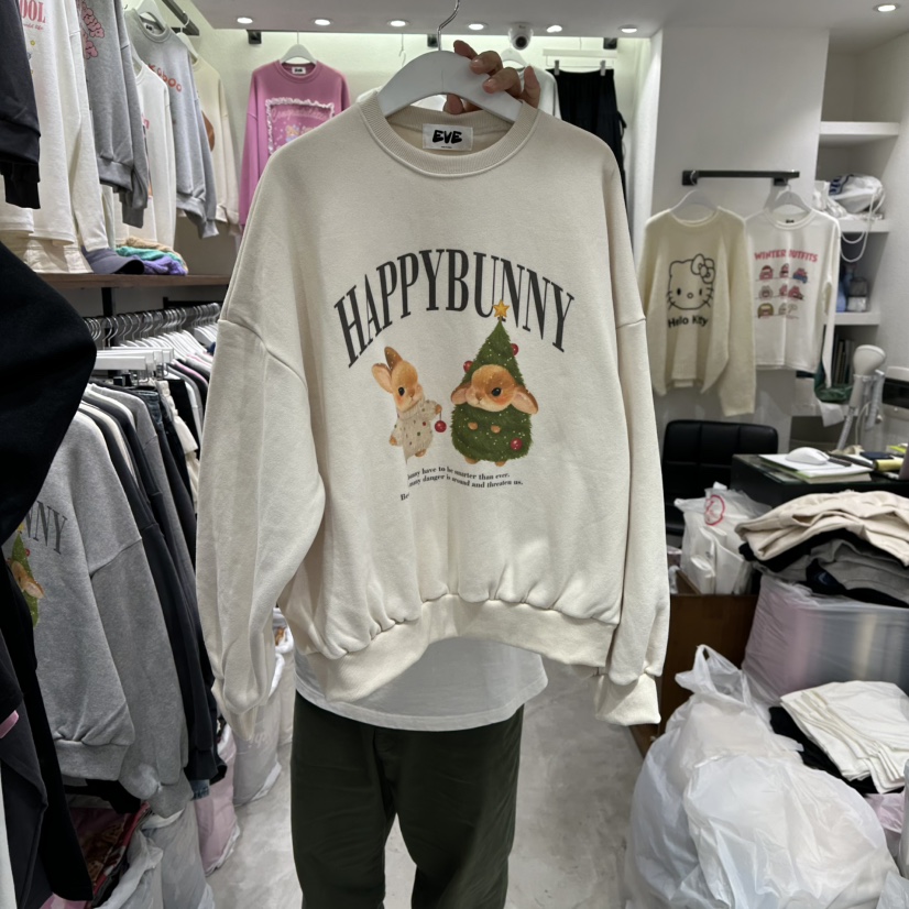 EVE東大門㊣代購女士新款時尚推薦25秋冬休閑人氣真品衛衣加絨EVE衛衣圖色1