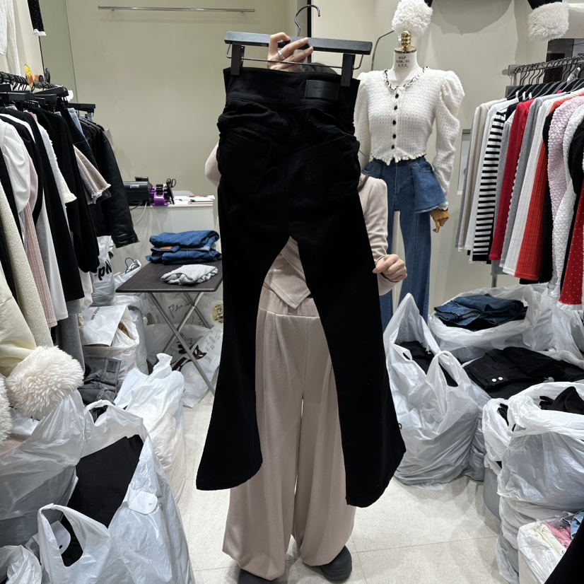 MONOPOLY韓國直郵㊣女裝新品休閑推薦人氣職業休閑褲喇叭褶皺MONO_POLY休閑褲