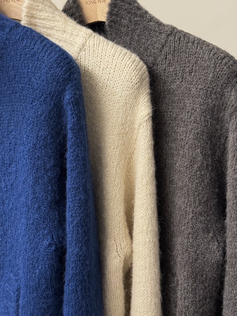 LONG PEAK韓國代購㊣女裝新品時尚25秋冬針織衫毛絨羊毛拉鏈LONG PEAK針織衫