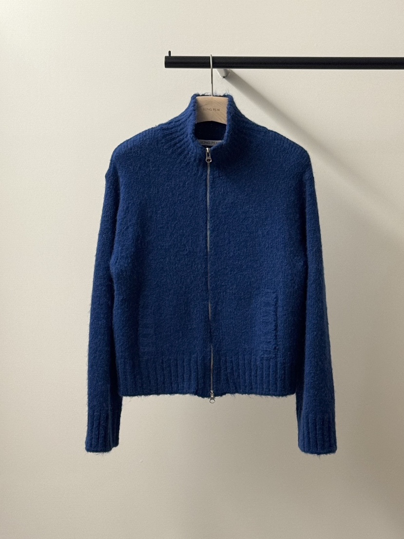 LONG PEAK韓國代購㊣女裝新品時尚25秋冬針織衫毛絨羊毛拉鏈LONG PEAK針織衫圖色1