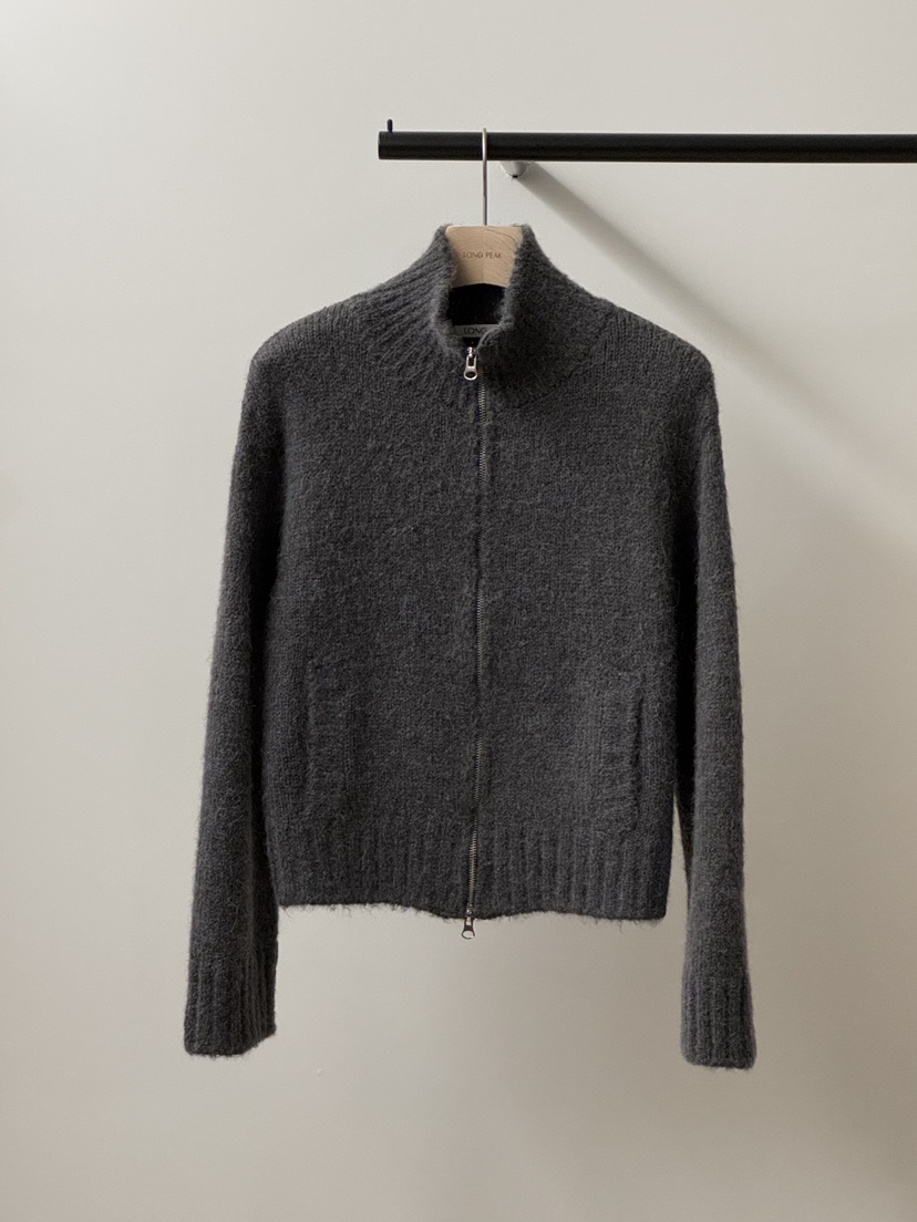 LONG PEAK韓國代購㊣女裝新品時尚25秋冬針織衫毛絨羊毛拉鏈LONG PEAK針織衫圖色3