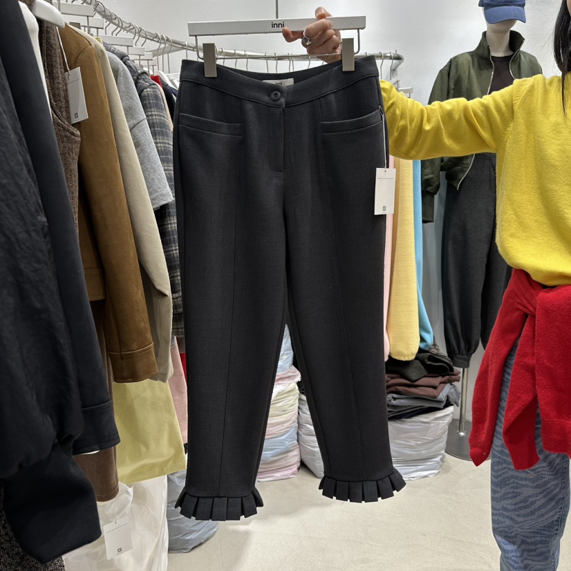 INNI韓國代購㊣女士新款熱賣休閑人氣推薦25秋冬職業休閑褲inni休閑褲圖色1