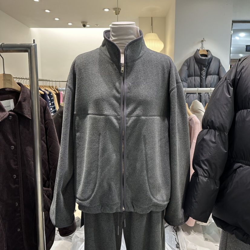 MAJDAN韓國代購㊣女裝新款推薦職業時尚25秋冬夾克抓絨拉鏈MAJDAN夾克圖色2