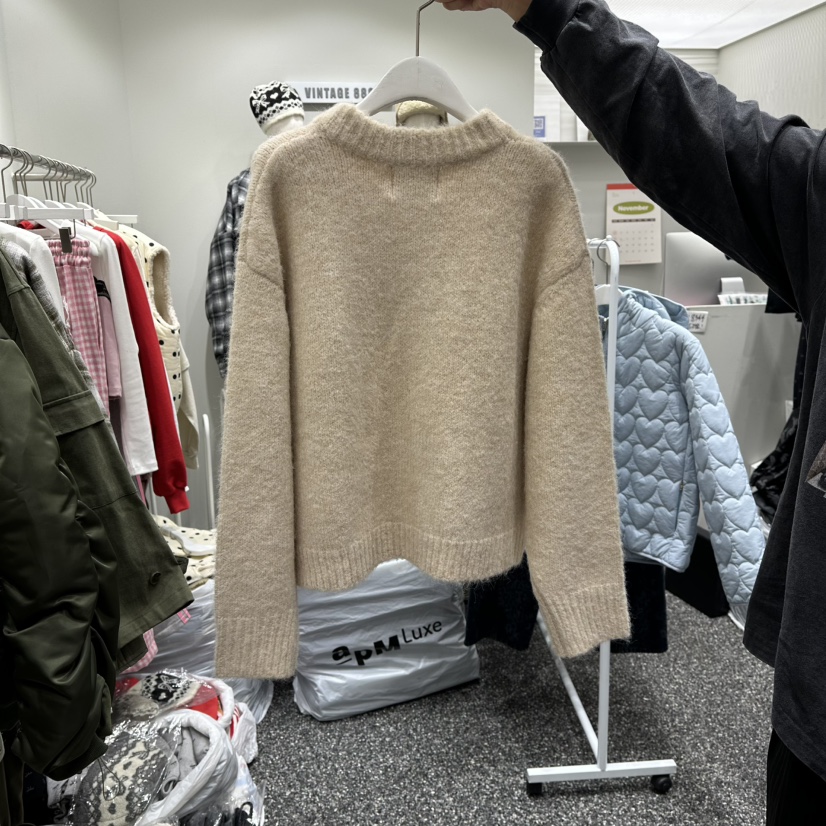 VINTAGE 888韓國直郵㊣女裝新品人氣推薦25秋冬針織衫絲絨開衫VINTAGE888/TRIPLE EIGHT針織衫