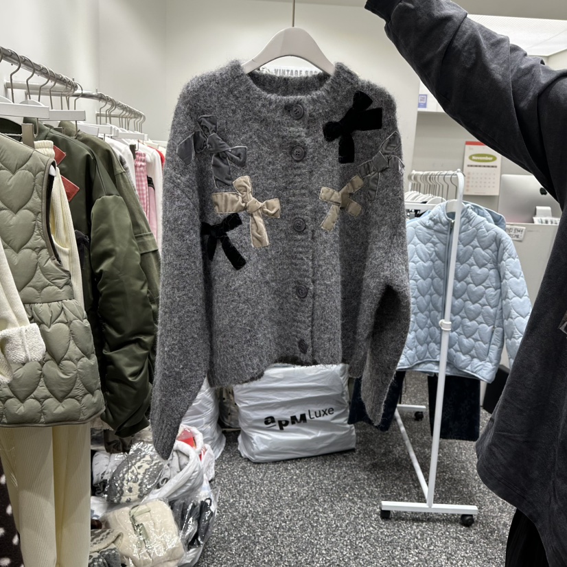 VINTAGE 888韓國直郵㊣女裝新品人氣推薦25秋冬針織衫絲絨開衫VINTAGE888/TRIPLE EIGHT針織衫圖色2