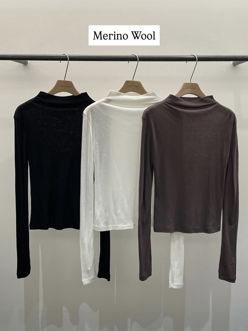 OBSESS東大門㊣代購女士新品職業人氣真品長袖T恤美利奴羊毛OBSESS/EARLY BIRD長袖T恤