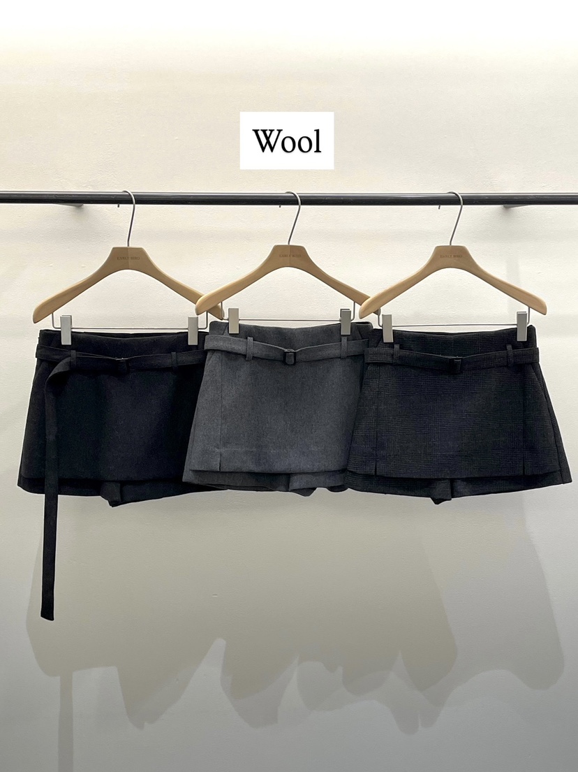 OBSESS韓國直郵㊣女裝新品真品休閑推薦25秋冬熱賣裙褲含腰帶OBSESS/EARLY BIRD裙褲