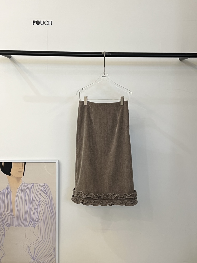 POUCH東大門㊣代購女裝新品25秋冬休閑真品熱賣人氣時尚長裙POUCH長裙圖色1