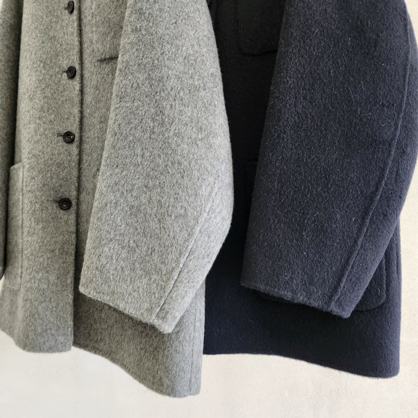 LA BLOOM東大門㊣實拍女裝新款人氣職業短款大衣手工制作羊絨La Bloom短款大衣