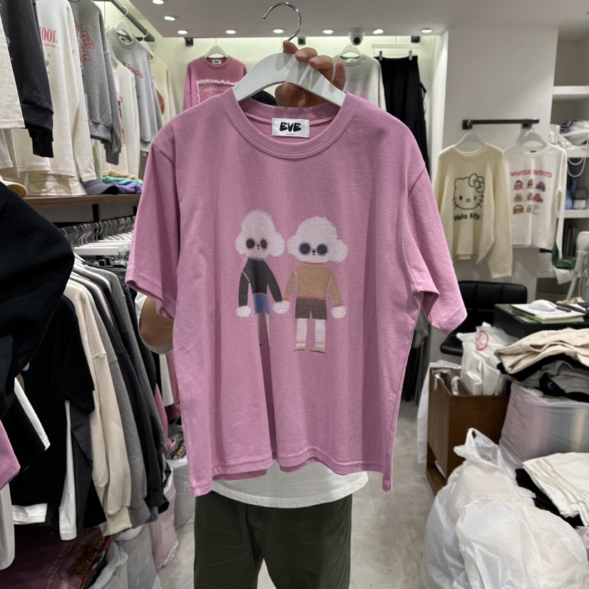 EVE東大門㊣實拍女士新款推薦時尚人氣熱賣休閑職業25秋冬T恤EVET恤圖色2