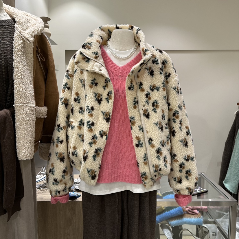 MELO東大門㊣代購女裝新款人氣真品職業休閑推薦25秋冬夾克絨MELO夾克圖色1