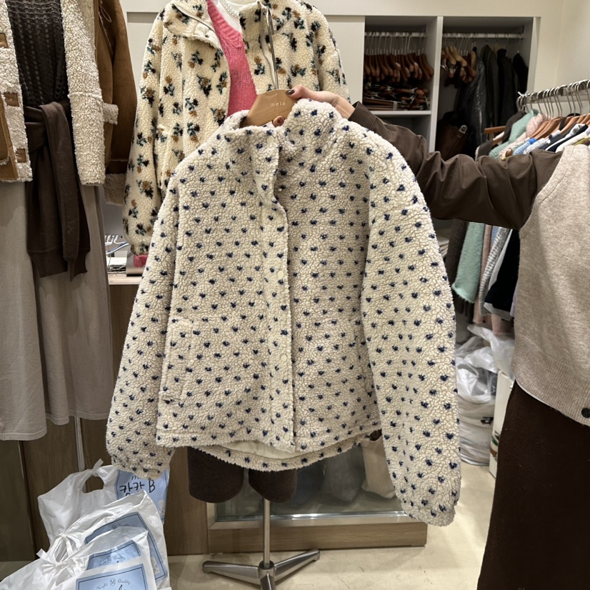 MELO東大門㊣代購女裝新款人氣真品職業休閑推薦25秋冬夾克絨MELO夾克圖色3