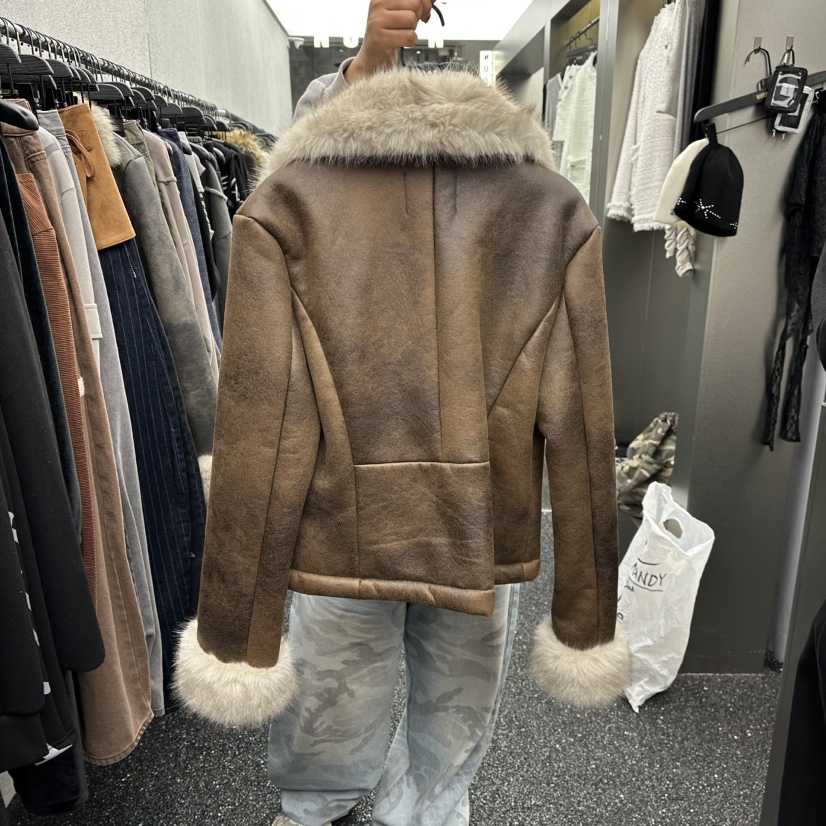 NUEUN東大門㊣實拍女士新款職業真品25秋冬人氣休閑短款大衣NUEUN/SEEOT短款大衣