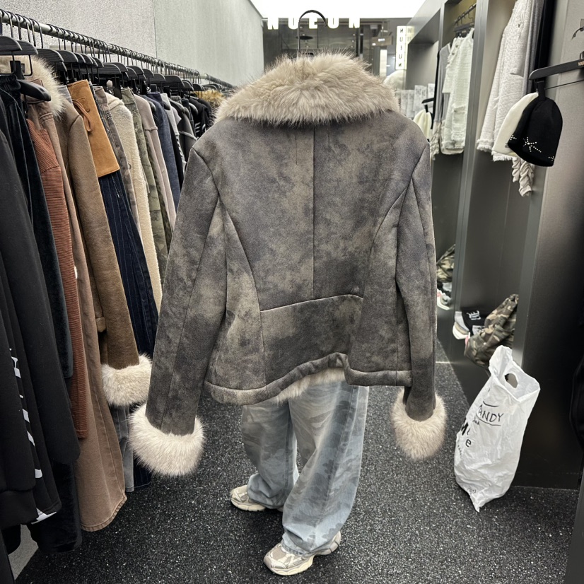 NUEUN東大門㊣實拍女士新款職業真品25秋冬人氣休閑短款大衣NUEUN/SEEOT短款大衣