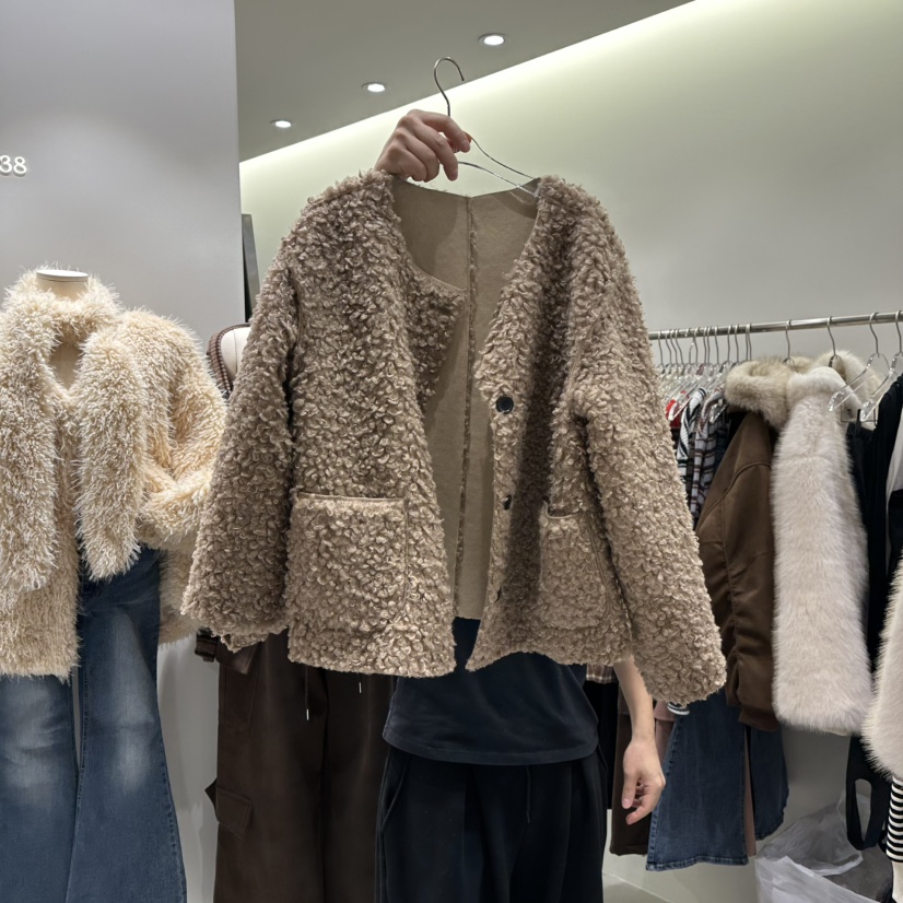 BAIE.38東大門㊣實拍女裝新品職業人氣推薦短款大衣羊毛雙面BAIE.38短款大衣圖色1