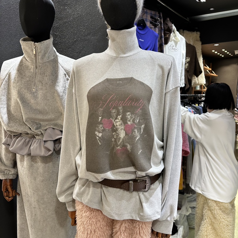 CHAVI韓國代購㊣女裝新品熱賣推薦人氣25秋冬休閑職業長袖T恤CHAVI長袖T恤