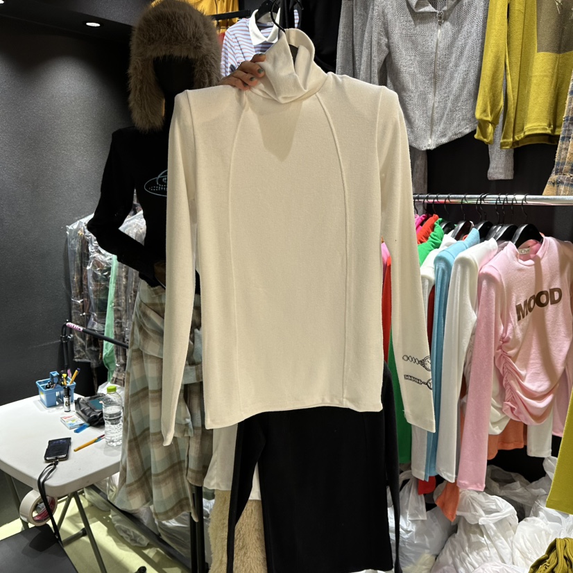 CHAVI韓國直郵㊣女裝新款休閑25秋冬時尚熱賣推薦真品長袖T恤CHAVI長袖T恤圖色1