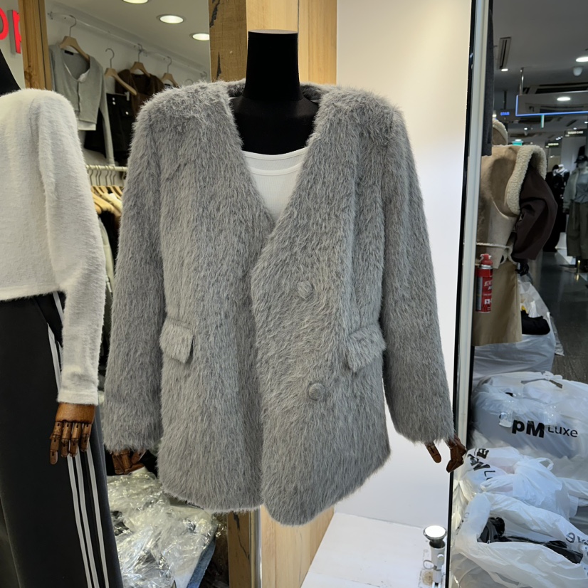 Q C韓國直郵㊣女裝新款職業人氣真品推薦休閑25秋冬短款大衣Republlc of qc短款大衣圖色2